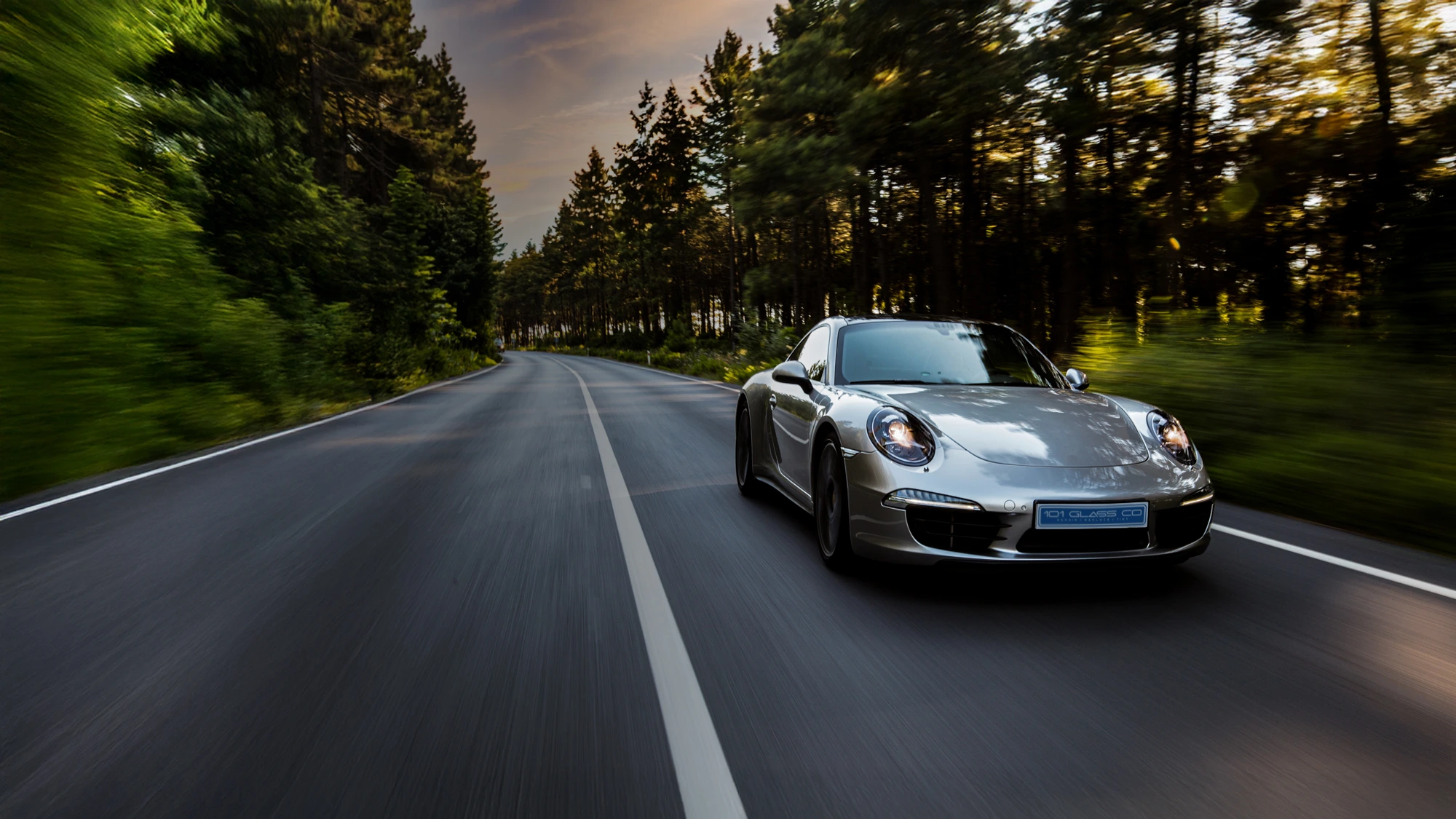 Luxury car on the road